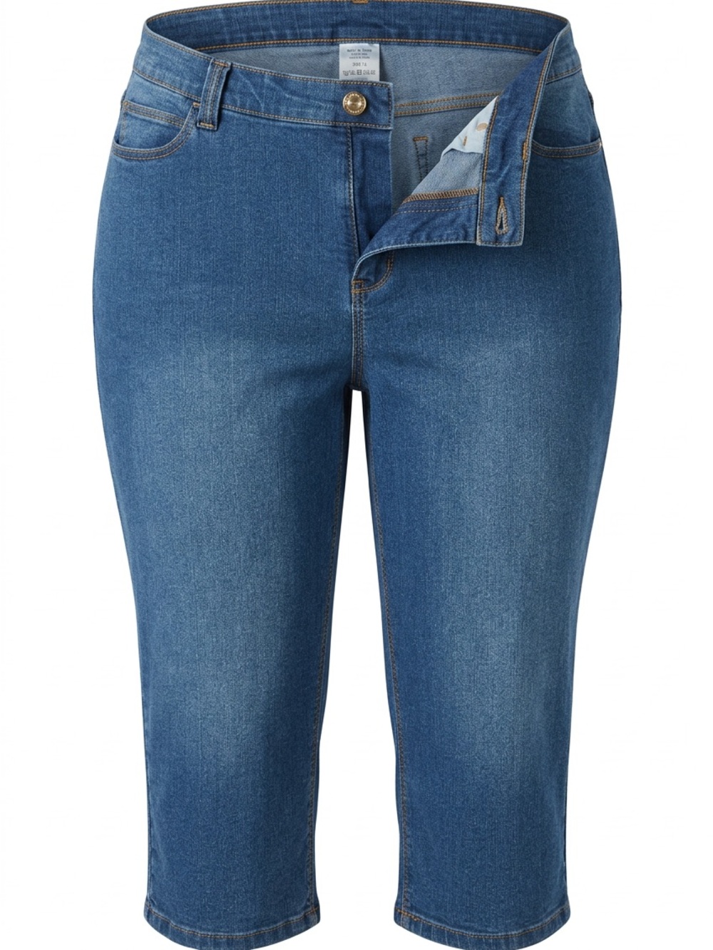 Classic Mid-Blue Women’s Capri Jeans #179